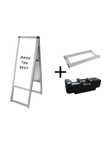 常磐精工 マーカースタンド バリウススタンド看板 ホワイトボード A3縦縦両面 ウエイトアーム・水タンクセット VASKWB-A3TTR-3SET|【店舗用品】
