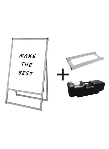 常磐精工 マーカースタンド バリウススタンド看板 ホワイトボード B2片面 ウエイトアーム・水タンクセット VASKWB-B2K-3SET|【店舗用品】