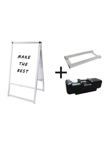 常磐精工 マーカースタンド バリウススタンド看板 ホワイトボード B2両面 ウエイトアーム・水タンクセット VASKWB-B2R-3SET|【店舗用品】