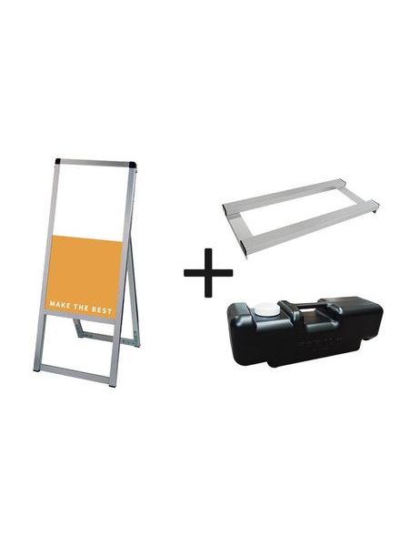 常磐精工 ボードスタンド バリウススタンド看板 アルミ複合板 300×600片面 ウエイトアーム・水タンクセット VASKAP-300X600K-3SET|【店舗用品】