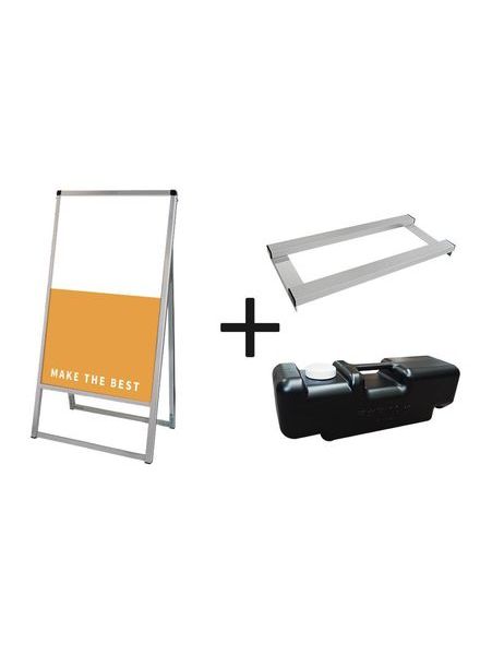 常磐精工 ボードスタンド バリウススタンド看板 アルミ複合板 450×900片面 ウエイトアーム・水タンクセット VASKAP-450X900K-3SET|【店舗用品】