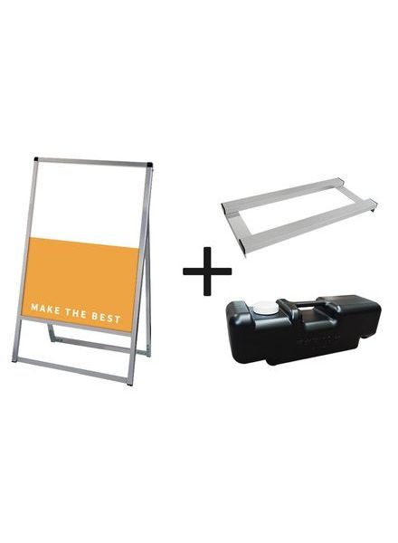 常磐精工 ボードスタンド バリウススタンド看板 アルミ複合板 600×900片面 ウエイトアーム・水タンクセット VASKAP-600X900K-3SET|【店舗用品】