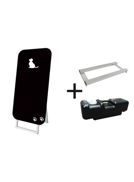 常磐精工 マーカースタンド ポップルスタンド看板シルエット 45×90片面ブラック イヌ形 ウエイトアーム・水タンクセット PPSKSL45X90K-INU-3SET|【店舗用品】