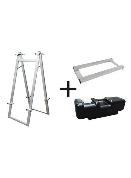 常磐精工 パネルスタンド アルミフリーイーゼル430両面 ウエイトアーム・水タンクセット AFEZ430R-3SET|【店舗用品】