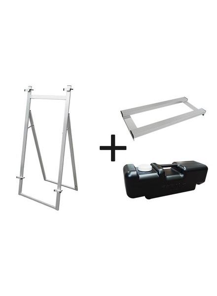 常磐精工 パネルスタンド アルミフリーイーゼル600 ウエイトアーム・水タンクセット AFEZ600-3SET|【店舗用品】