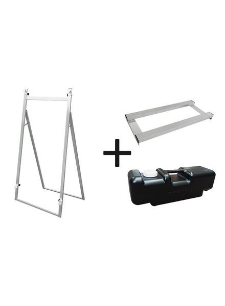 常磐精工 パネルスタンド アルミニューイーゼルL ウエイトアーム・水タンクセット ANEZ-L-3SET|【店舗用品】