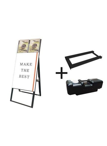常磐精工 ポスタースタンド ブラックカタログケーススタンド看板 Dタイプ A1片面 ウエイトアーム・水タンクセット BKCSKD-A1K-3SET|【店舗用品】