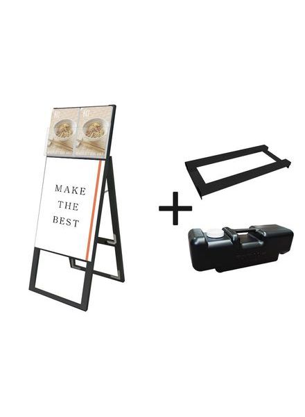常磐精工 ポスタースタンド ブラックカタログケーススタンド看板 Dタイプ A2片面 ウエイトアーム・水タンクセット BKCSKD-A2K-3SET|【店舗用品】
