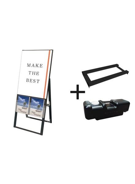 常磐精工 ポスタースタンド ブラックカタログケーススタンド看板 Uタイプ A1片面 ウエイトアーム・水タンクセット BKCSKU-A1K-3SET|【店舗用品】