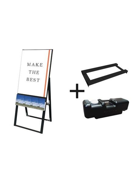 常磐精工 ポスタースタンド ブラックパンフレットケーススタンド看板 Uタイプ A1片面 ウエイトアーム・水タンクセット BPCSKU-A1K-3SET|【店舗用品】