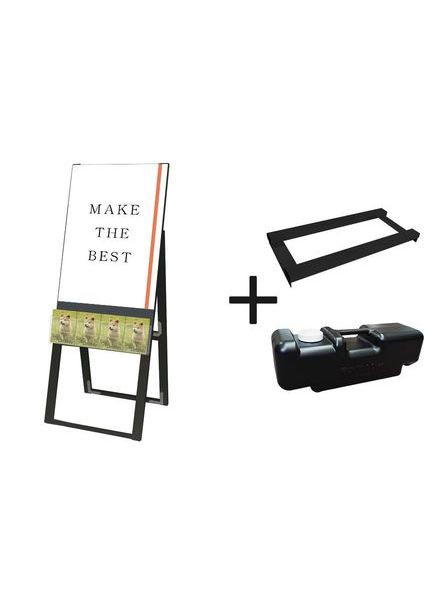 常磐精工 ポスタースタンド ブラックパンフレットケーススタンド看板 Uタイプ A2片面 ウエイトアーム・水タンクセット BPCSKU-A2K-3SET|【店舗用品】