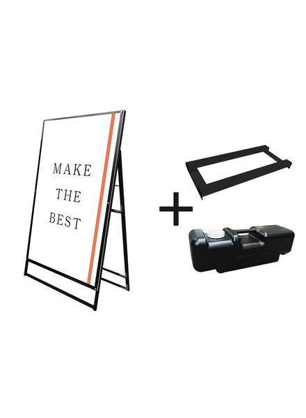 常磐精工 ポスタースタンド ブラックポスター用スタンド看板 A0片面ブラック ウエイトアーム・水タンクセット BPSSK-A0KB-3SET|【店舗用品】