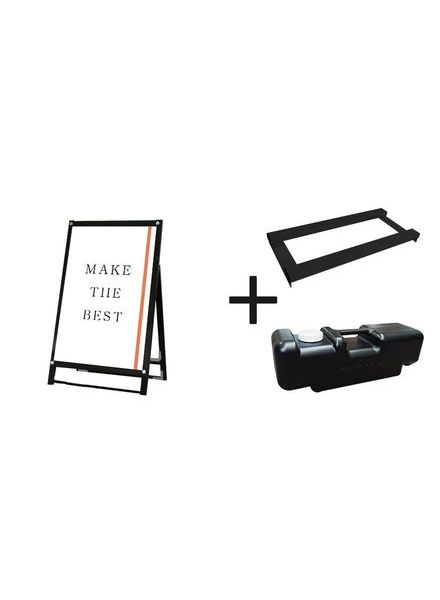 常磐精工 ポスタースタンド ブラックポスター用スタンド看板 A1ロウ片面ブラック ウエイトアーム・水タンクセット BPSSK-A1LKB-3SET|【店舗用品】