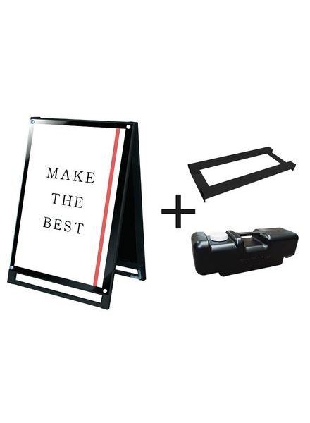 常磐精工 ポスタースタンド ブラックポスター用スタンド看板 A1ロウ両面ブラック ウエイトアーム・水タンクセット BPSSK-A1LRB-3SET|【店舗用品】