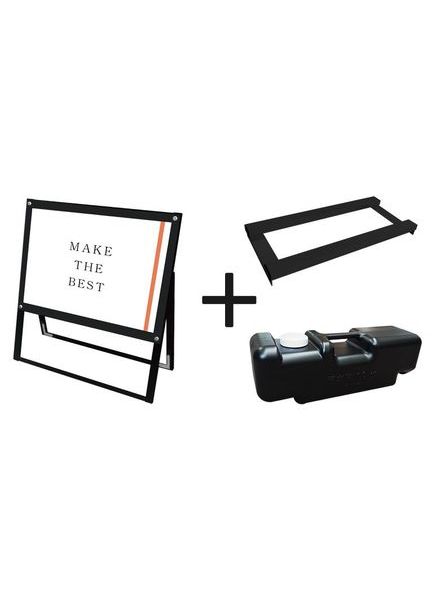 常磐精工 ポスタースタンド ブラックポスター用スタンド看板 A1横片面ブラック ウエイトアーム・水タンクセット BPSSK-A1YKB-3SET|【店舗用品】