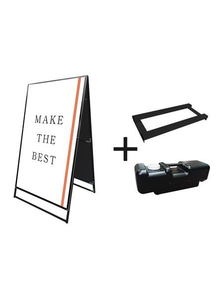 常磐精工 ポスタースタンド ブラックポスター用スタンド看板 B0両面ブラック ウエイトアーム・水タンクセット BPSSK-B0RB-3SET|【店舗用品】