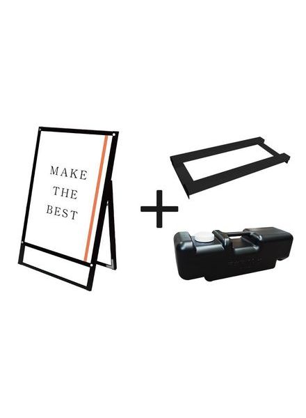常磐精工 ポスタースタンド ブラックポスター用スタンド看板 B1片面ブラック ウエイトアーム・水タンクセット BPSSK-B1KB-3SET|【店舗用品】