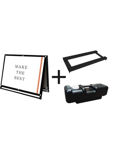 常磐精工 ポスタースタンド ブラックポスター用スタンド看板マグネジ A0横ロウ両面ブラック ウエイトアーム・水タンクセット BPSSKMN-A0YLRB-3SET|【店舗用品】