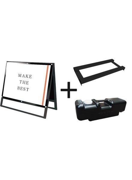 常磐精工 ポスタースタンド ブラックポスター用スタンド看板マグネジ B1横ロウ両面ブラック ウエイトアーム・水タンクセット BPSSKMN-B1YLRB-3SET|【店舗用品】