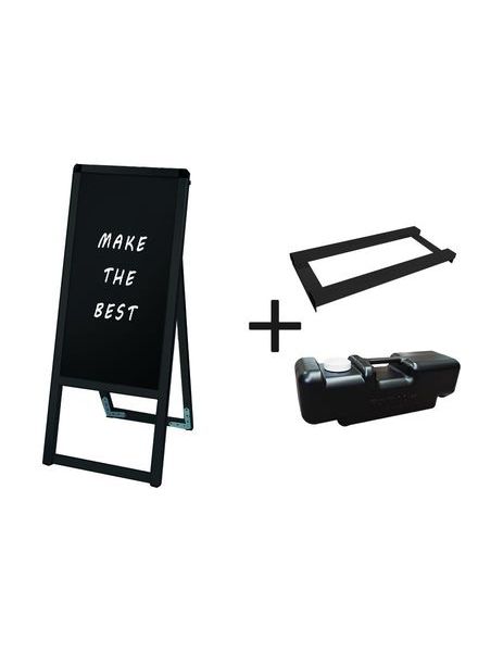 常磐精工 マーカースタンド ブラックバリウススタンド看板 ブラックボード 300×600片面 ウエイトアーム・水タンクセット BVASKBB-300X600K-3SET|【店舗用品】