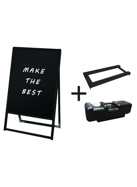 常磐精工 マーカースタンド ブラックバリウススタンド看板 ブラックボード 600×900片面 ウエイトアーム・水タンクセット BVASKBB-600X900K-3SET|【店舗用品】