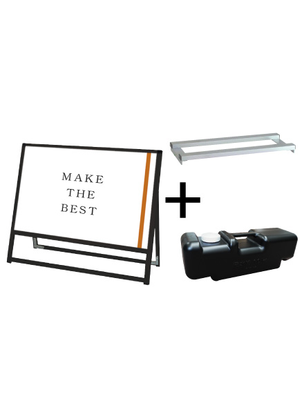 常磐精工 ポスタースタンド ブラックバリウススタンド看板 A1横片面 ウエイトアーム・水タンクセット BVASKAC-A1YK-3SET|【店舗用品】