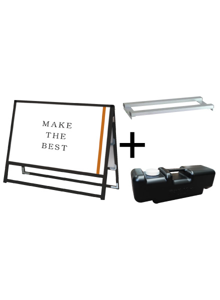 常磐精工 ポスタースタンド ブラックバリウススタンド看板 A1横両面 ウエイトアーム・水タンクセット BVASKAC-A1YR-3SET|【店舗用品】