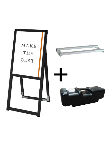 常磐精工 ポスタースタンド ブラックバリウススタンド看板 A3片面 ウエイトアーム・水タンクセット BVASKAC-A3K-3SET|【店舗用品】