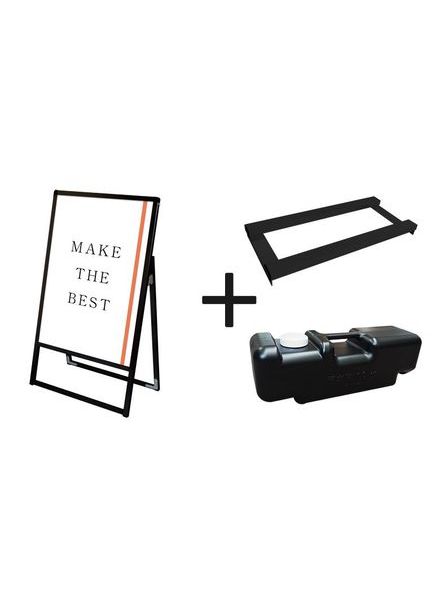 常磐精工 ポスタースタンド ブラックバリウススタンド看板 B1片面 ウエイトアーム・水タンクセット BVASKAC-B1K-3SET|【店舗用品】