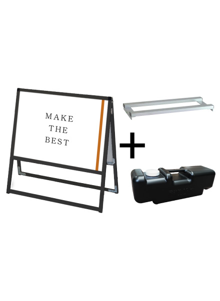 常磐精工 ポスタースタンド ブラックバリウススタンド看板 B2横両面 ウエイトアーム・水タンクセット BVASKAC-B2YR-3SET|【店舗用品】