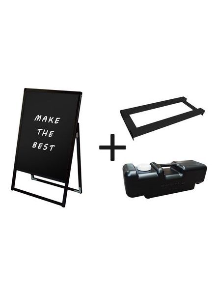 常磐精工 マーカースタンド ブラックバリウススタンド看板 ブラックボード A1片面 ウエイトアーム・水タンクセット BVASKBB-A1K-3SET|【店舗用品】