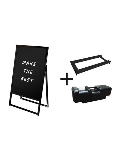 常磐精工 マーカースタンド ブラックバリウススタンド看板 ブラックボード B2片面 ウエイトアーム・水タンクセット BVASKBB-B2K-3SET|【店舗用品】