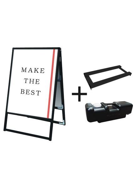 常磐精工 ポスタースタンド ブラックバリウススタンド看板LED A1両面 ウエイトアーム・水タンクセット BVASKLED-A1R-3SET|【店舗用品】