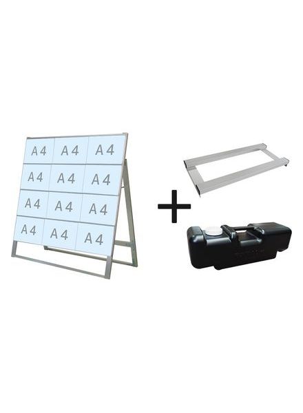 常磐精工 カードケーススタンド看板 A4横12片面 ウエイトアーム・水タンクセット CCSK-A4Y12K-3SET|【店舗用品】