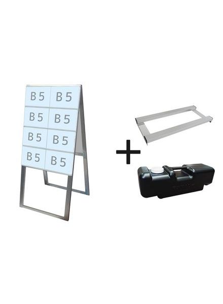 常磐精工 カードケーススタンド看板 B5横16両面ハイ ウエイトアーム・水タンクセット CCSK-B5Y16RH-3SET|【店舗用品】