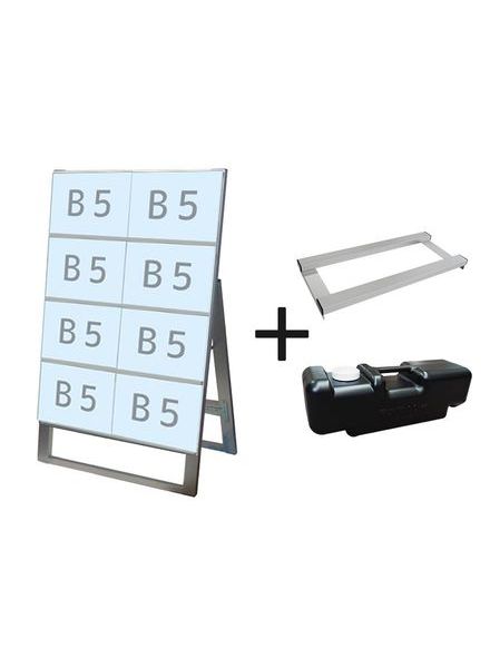 常磐精工 カードケーススタンド看板 B5横8片面 ウエイトアーム・水タンクセット CCSK-B5Y8K-3SET|【店舗用品】