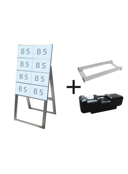 常磐精工 カードケーススタンド看板 B5横8片面ハイ ウエイトアーム・水タンクセット CCSK-B5Y8KH-3SET|【店舗用品】