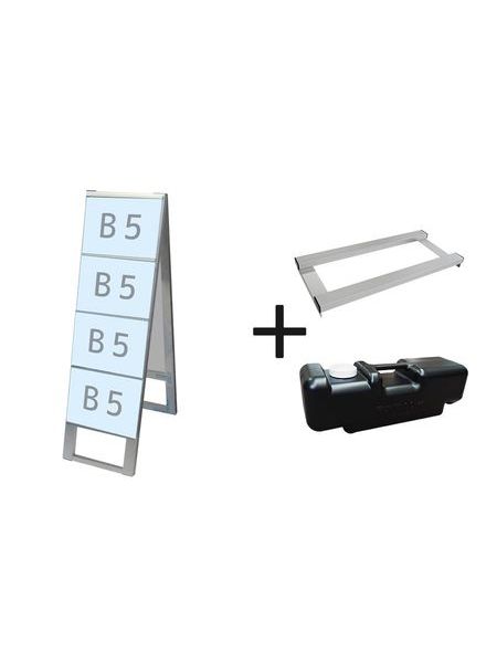 常磐精工 カードケーススタンド看板 B5横8両面 ウエイトアーム・水タンクセット CCSK-B5Y8R-3SET|【店舗用品】