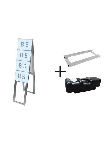 常磐精工 カードケーススタンド看板 B5横8両面ハイ ウエイトアーム・水タンクセット CCSK-B5Y8RH-3SET|【店舗用品】