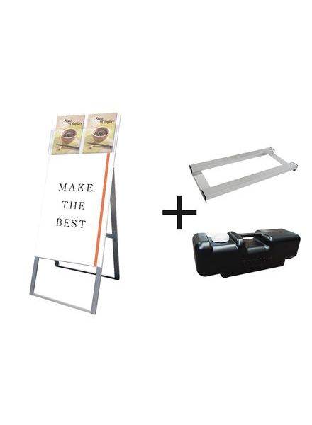 常磐精工 ポスタースタンド カタログケーススタンド看板 Dタイプ A1片面 ウエイトアーム・水タンクセット KCSKD-A1K-3SET|【店舗用品】