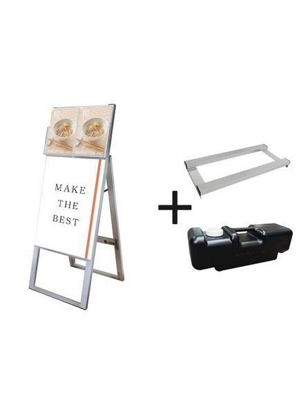 常磐精工 ポスタースタンド カタログケーススタンド看板 Dタイプ A2片面 ウエイトアーム・水タンクセット KCSKD-A2K-3SET|【店舗用品】