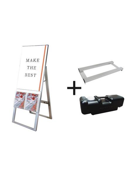 常磐精工 ポスタースタンド カタログケーススタンド看板 Uタイプ A2片面 ウエイトアーム・水タンクセット KCSKU-A2K-3SET|【店舗用品】