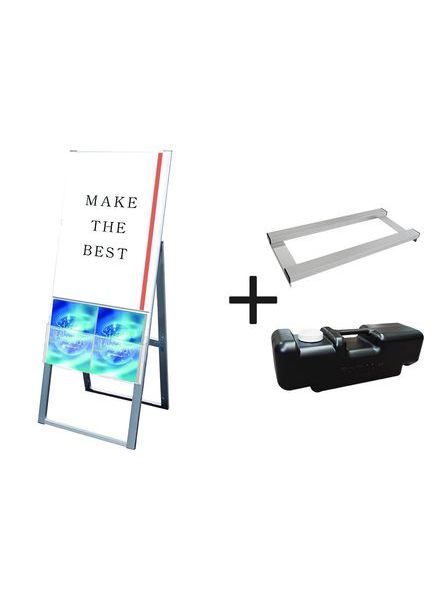 常磐精工 ポスタースタンド カタログケーススタンド看板 Uタイプ B2片面 ウエイトアーム・水タンクセット KCSKU-B2K-3SET|【店舗用品】