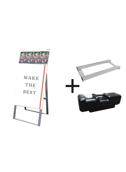 常磐精工 ポスタースタンド パンフレットケーススタンド看板 Dタイプ A1片面 ウエイトアーム・水タンクセット PCSKD-A1K-3SET|【店舗用品】