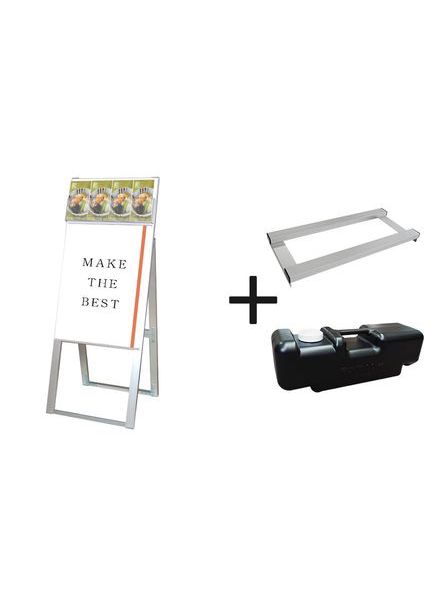 常磐精工 ポスタースタンド パンフレットケーススタンド看板 Dタイプ A2片面 ウエイトアーム・水タンクセット PCSKD-A2K-3SET|【店舗用品】