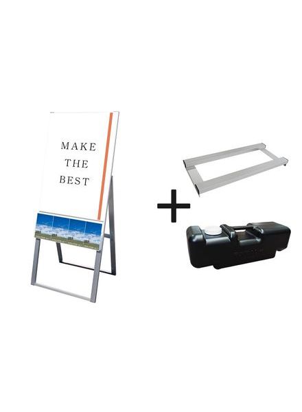 常磐精工 ポスタースタンド パンフレットケーススタンド看板 Uタイプ A1片面 ウエイトアーム・水タンクセット PCSKU-A1K-3SET|【店舗用品】