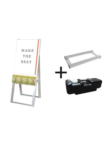 常磐精工 ポスタースタンド パンフレットケーススタンド看板 Uタイプ A2片面 ウエイトアーム・水タンクセット PCSKU-A2K-3SET|【店舗用品】