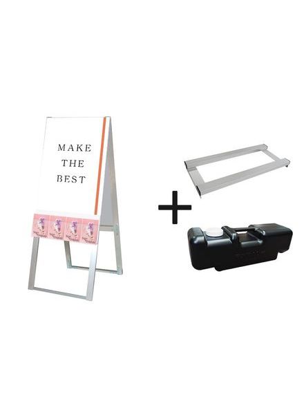 常磐精工 ポスタースタンド パンフレットケーススタンド看板 Uタイプ A2両面 ウエイトアーム・水タンクセット PCSKU-A2R-3SET|【店舗用品】