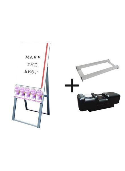 常磐精工 ポスタースタンド パンフレットケーススタンド看板 Uタイプ B2片面 ウエイトアーム・水タンクセット PCSKU-B2K-3SET|【店舗用品】