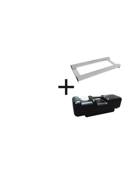 常磐精工 ポスタースタンド ポスターグリップスタンド看板コンビ(屋外用) A2A2片面シルバー ウエイトアーム・水タンクセット PGSKC-A2A2KS-G-3SET|【店舗用品】